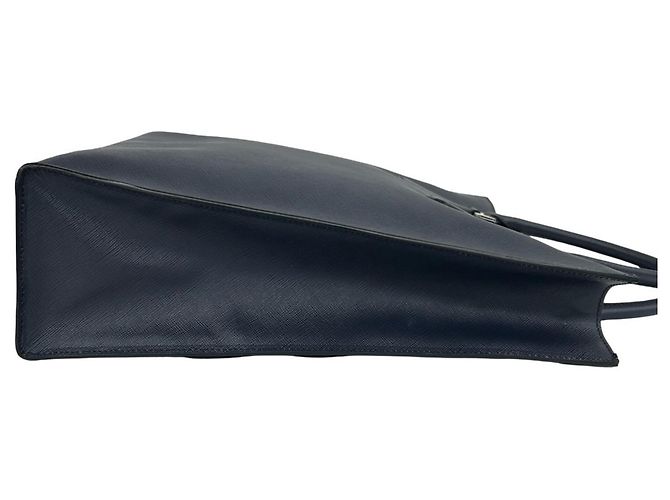 Bolso de mano Prada en cuero Saffiano Azul marino - vista 6
