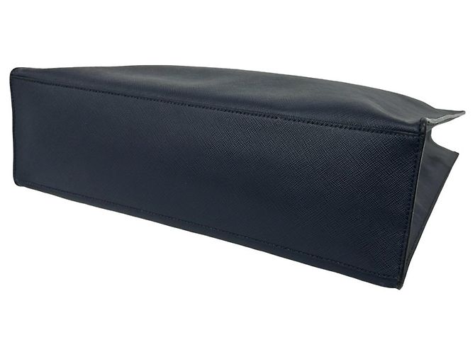 Bolso de mano Prada en cuero Saffiano Azul marino - vista 8