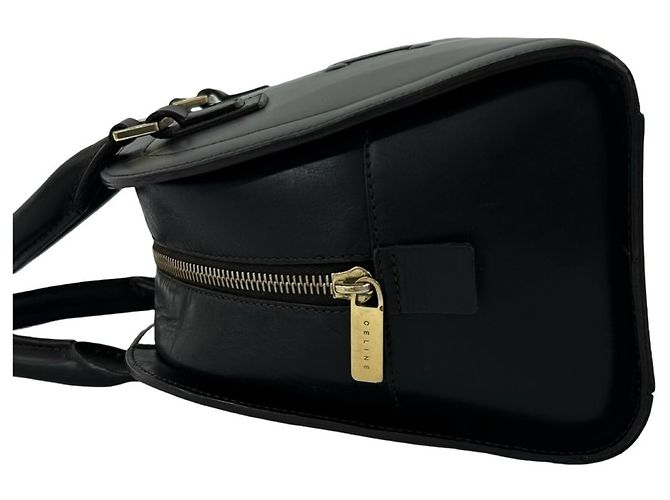 Céline CELINE Vintage Triomphe Logo Geprägte Leder Handtasche Braun - Ansicht 5