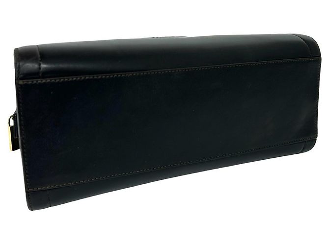 Céline CELINE Vintage Triomphe Logo Geprägte Leder Handtasche Braun - Ansicht 7