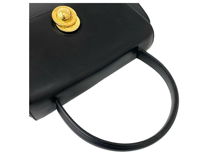 Céline CELINE Vintage Starball Logo Hardware Mini Leder-Tote-Bag Schwarz - Ansicht 4