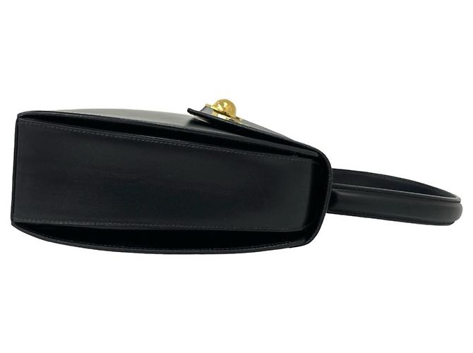 Céline CELINE Vintage Starball Logo Hardware Mini Leder-Tote-Bag Schwarz - Ansicht 6