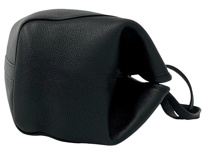 Céline Celine Small Fold Cabas Logo Leather Shoulder Bag Black - view 6
