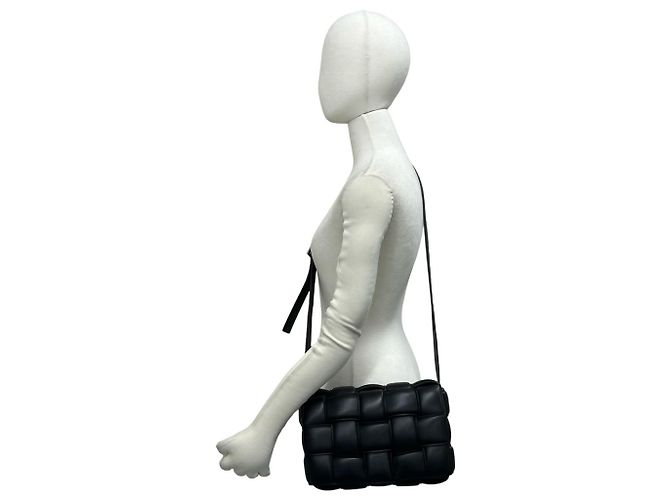 Bottega Veneta Padded Cassette Leather Shoulder Bag Black - view 2
