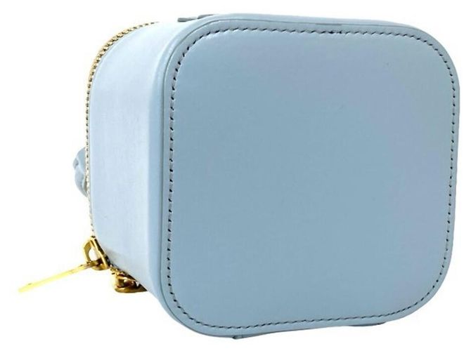 Céline CELINE Cuir Triomphe Logo Calf Leather 2-Way Mini Shoulder Bag Blue - view 7