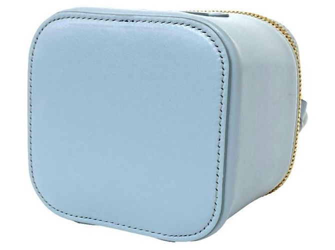 Céline CELINE Cuir Triomphe Logo Calf Leather 2-Way Mini Shoulder Bag Blue - view 8