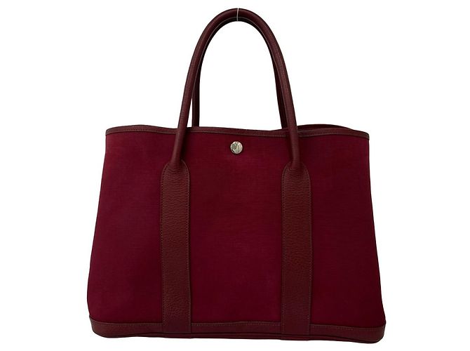 Hermès Bolso Hermes Garden Party PM Roja Burdeos - vista 3