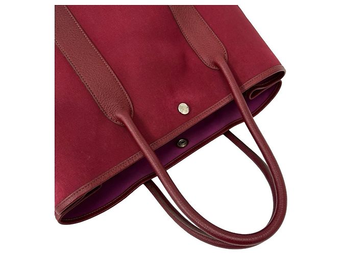 Hermès Bolso Hermes Garden Party PM Roja Burdeos - vista 4