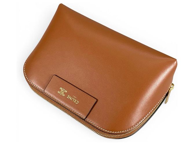 Triomphe Céline Beauty Case Celine Medium Marrone - vista 3