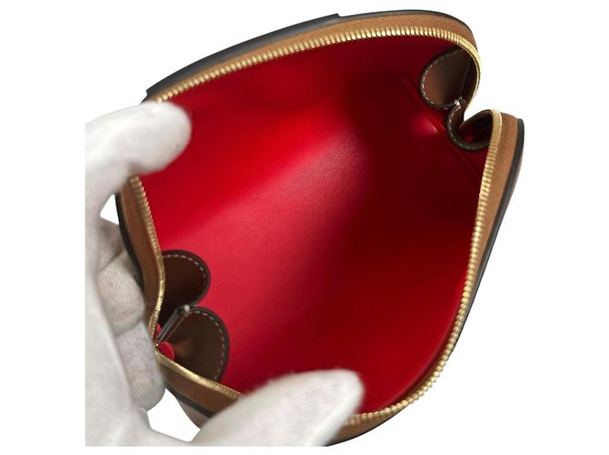 Triomphe Céline Beauty Case Celine Medium Marrone - vista 5