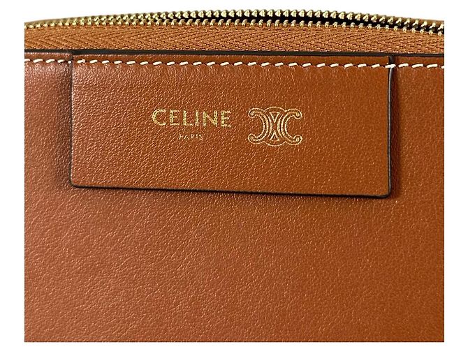 Triomphe Céline Beauty Case Celine Medium Marrone - vista 7