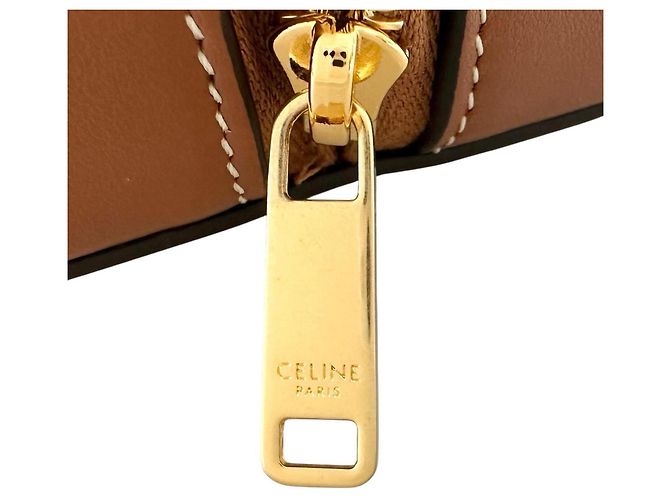 Triomphe Céline Beauty Case Celine Medium Marrone - vista 8