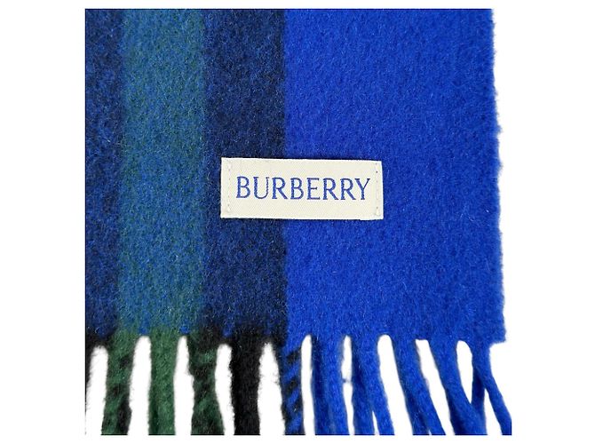 Stole Burberry en cachemire bleu - vue 4
