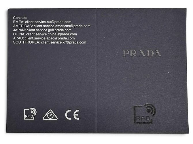 Prada Kartenetui aus Saffiano-Leder Silber - Ansicht 10