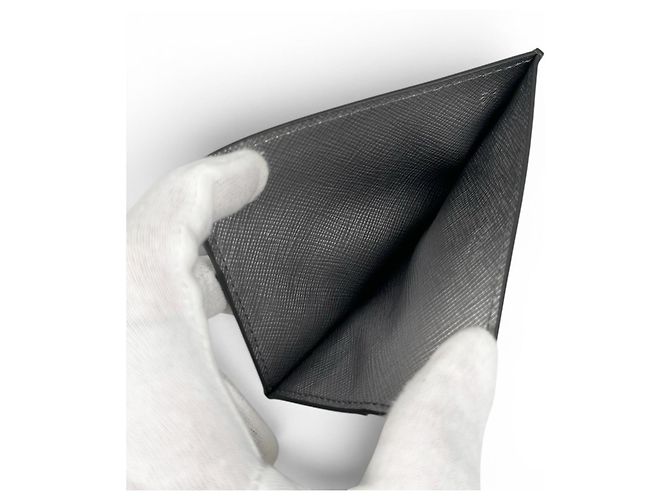Prada Kartenetui aus Saffiano-Leder Silber - Ansicht 5