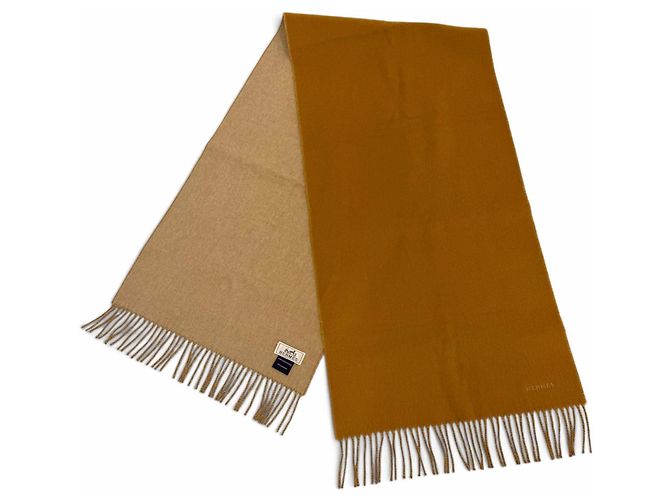 Hermès Hermes Kaschmir-Stola in Beige und Camel Kamel - Ansicht 3