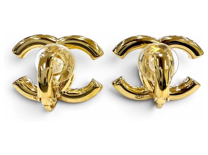 Orecchini a clip Chanel dorati con perla eco e strass D'oro - vista 4