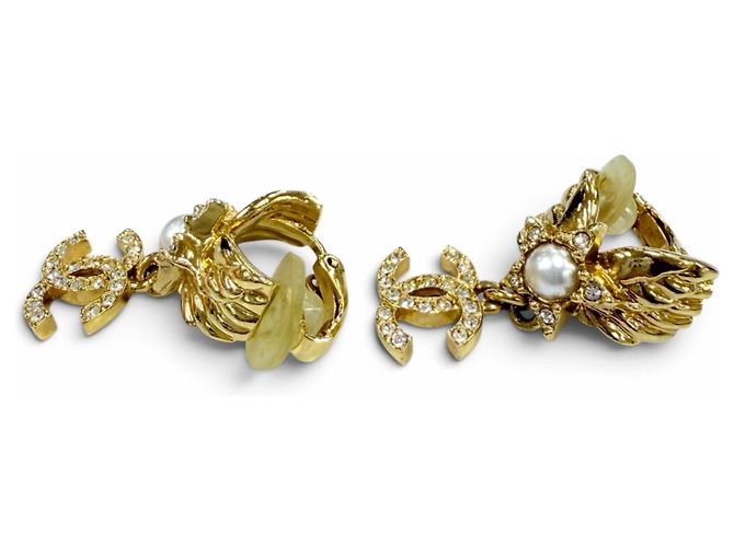Timeless Orecchini a clip Chanel Coco Mark Star Eco Pearl Rhinestone D'oro - vista 2