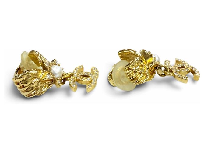 Timeless Orecchini a clip Chanel Coco Mark Star Eco Pearl Rhinestone D'oro - vista 4