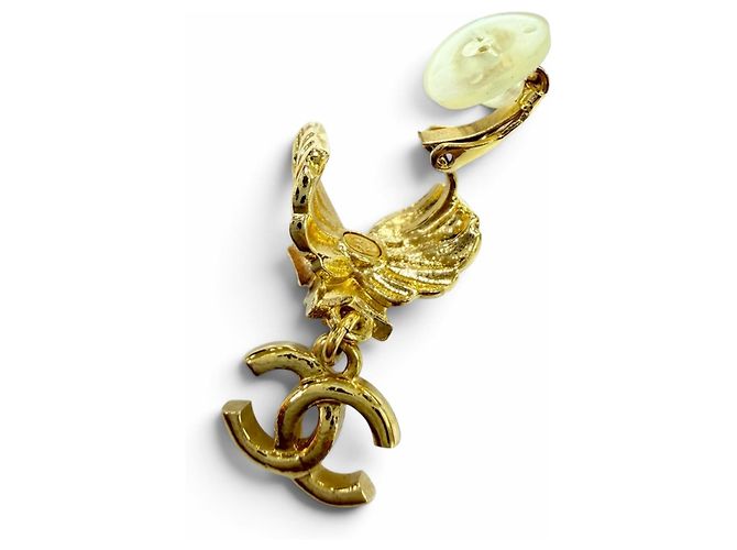 Timeless Orecchini a clip Chanel Coco Mark Star Eco Pearl Rhinestone D'oro - vista 5