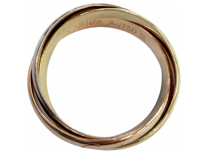 Cartier Trinity Ring in dreifarbigem Gold Golden - Ansicht 3