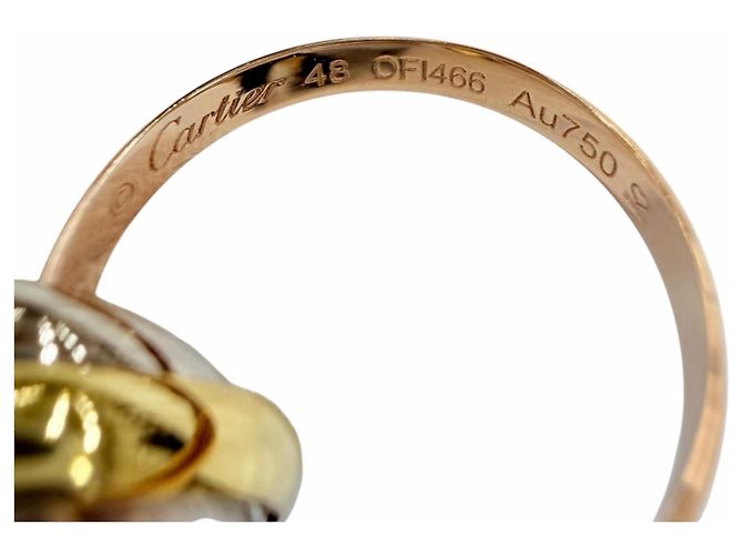 Cartier Trinity Ring in dreifarbigem Gold Golden - Ansicht 6