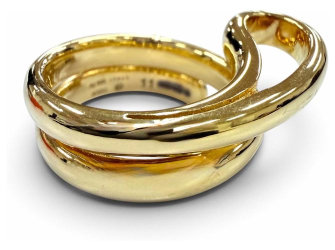 Anello a Fascia Oro Bottega Veneta D'oro - vista 4