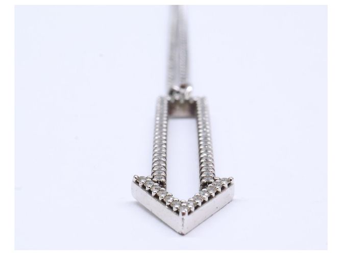 Céline CELINE Lange Kette mit Kristallpfeil Silber - Ansicht 4