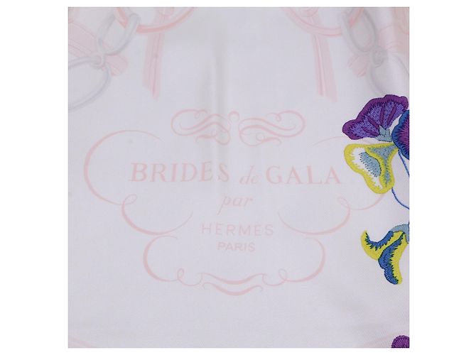 Hermès Lenço de seda HERMES Brides de Gala Branco - vista 3