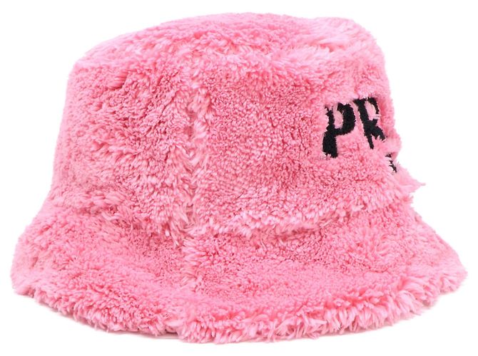 Cappello bucket Prada in spugna rosa - vista 5