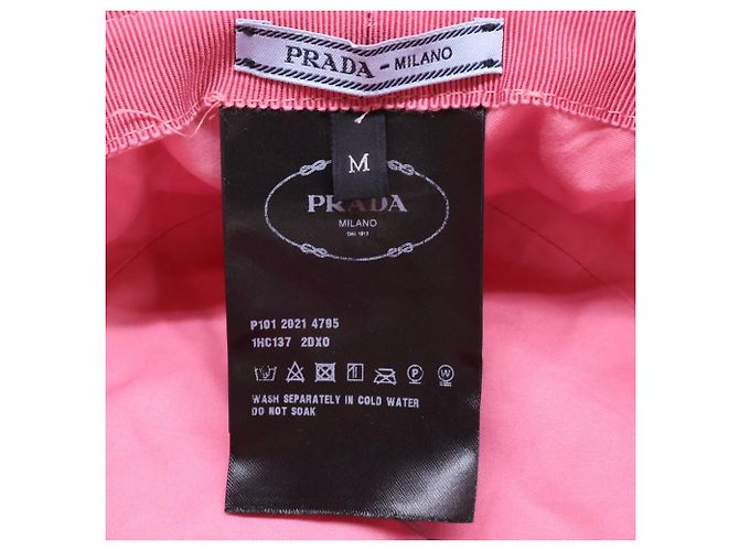 Cappello bucket Prada in spugna rosa - vista 7
