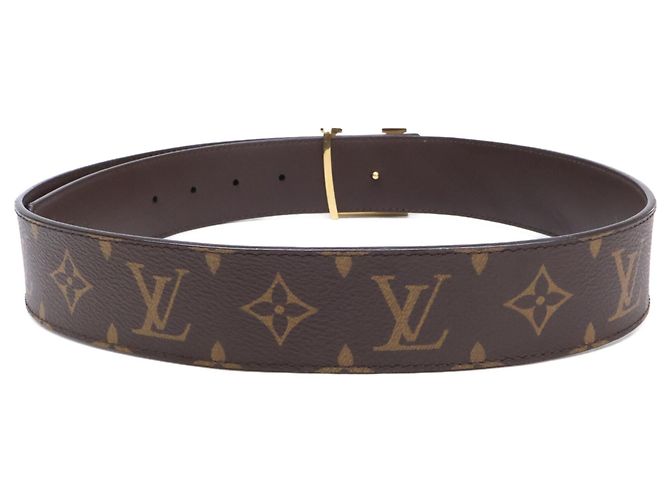 Ceinture réversible Louis Vuitton Monogram Canvas Marron - vue 3