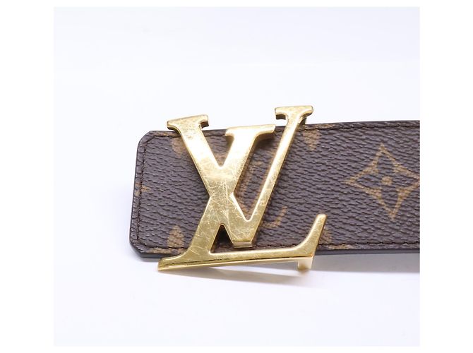 Ceinture réversible Louis Vuitton Monogram Canvas Marron - vue 4
