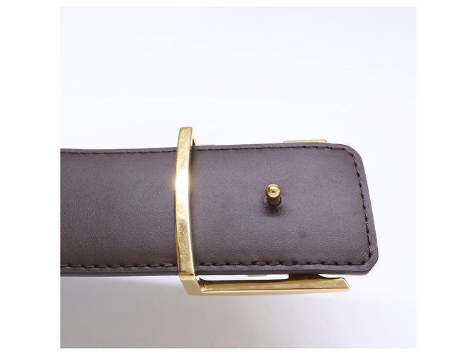 Ceinture réversible Louis Vuitton Monogram Canvas Marron - vue 5