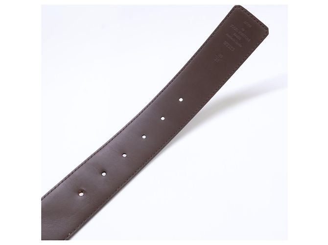 Ceinture réversible Louis Vuitton Monogram Canvas Marron - vue 7