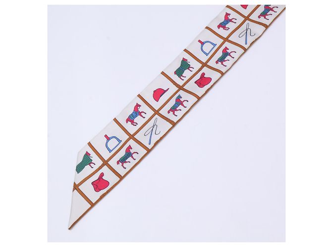 Hermès HERMES Couvertures et Tenues de Jour Horse Blanket Silk Twilly Scarf - Ansicht 5