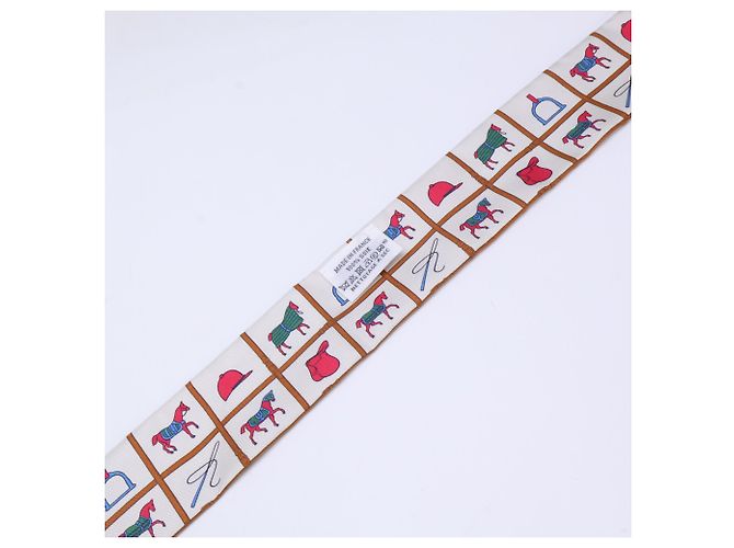 Hermès HERMES Couvertures et Tenues de Jour Horse Blanket Silk Twilly Scarf - Ansicht 6