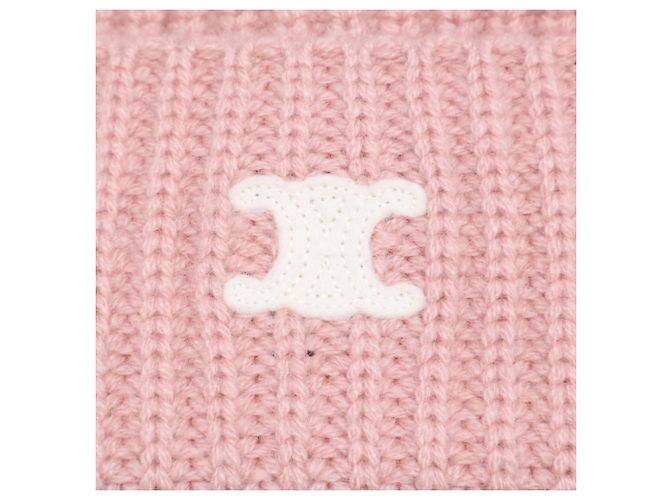 Triomphe Céline Gorro de cachemira Celine en rosa - vista 9