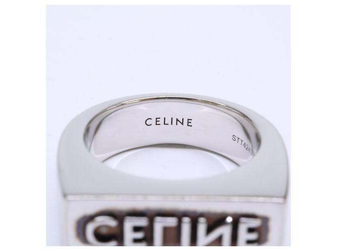 Céline Anillo Celine Monochrome Stamp Plata - vista 7