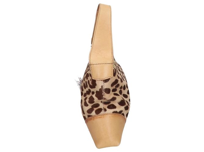 Dolce & Gabbana Bolsa de mão em couro com estampa de leopardo D&G Bege - vista 2