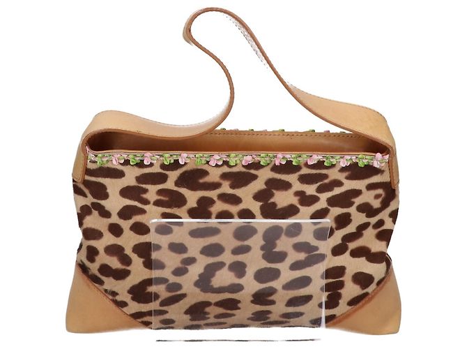 Dolce & Gabbana Bolsa de mão em couro com estampa de leopardo D&G Bege - vista 3
