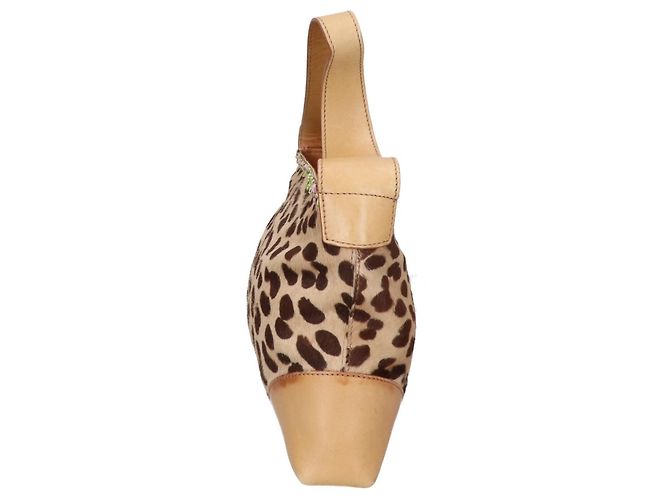 Dolce & Gabbana Bolsa de mão em couro com estampa de leopardo D&G Bege - vista 4
