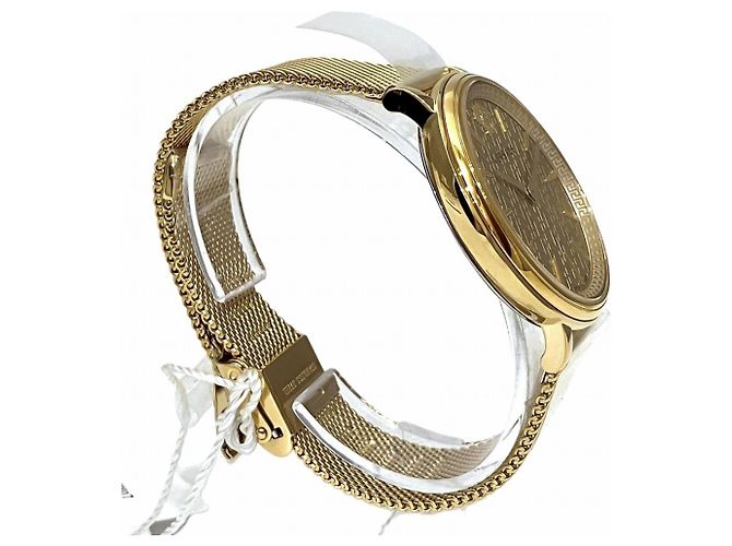 Orologio da polso Quartz Versace con quadrante dorato - vista 3
