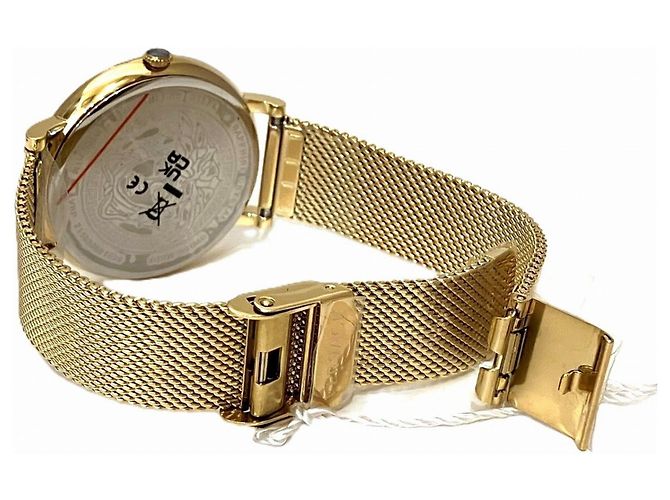 Orologio da polso Quartz Versace con quadrante dorato - vista 7