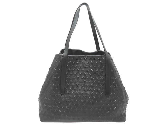 Borsa Tote Jimmy Choo in pelle nera borchiata Nero - vista 2