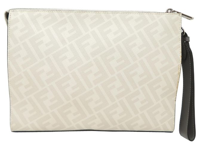 Pochette Fendi da uomo Marrone Bianco - vista 2