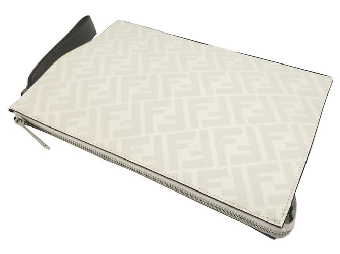 Pochette Fendi da uomo Marrone Bianco - vista 4