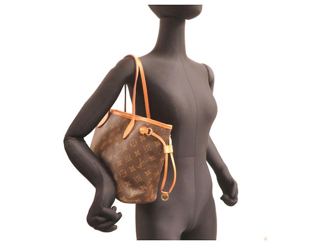 Saco Tote Louis Vuitton Neverfull PM para Mulher Marrom - vista 9