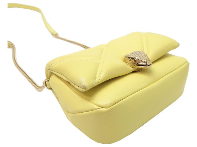 Bulgari Borsa a spalla Micro Serpenti Bvlgari Giallo - vista 3