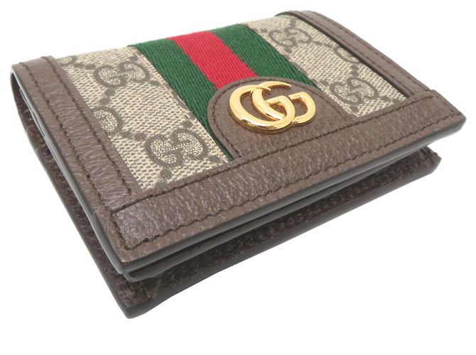 Cartera bi-fold para mujer Gucci Beige - vista 3